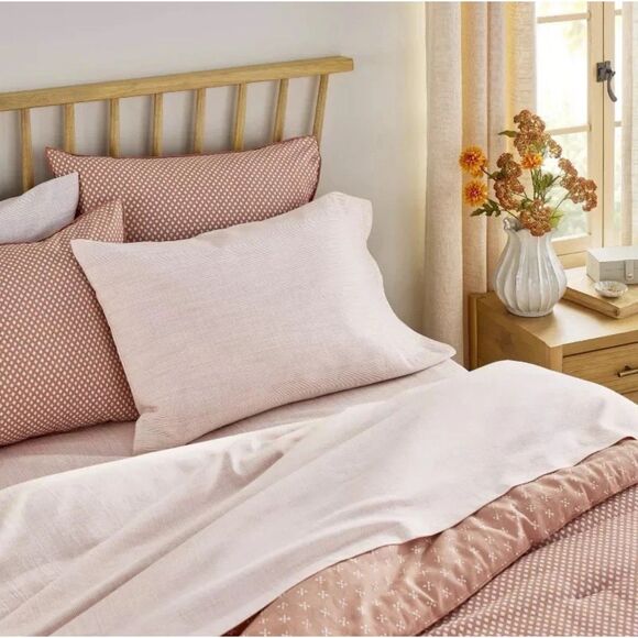 Hearth & Hand with Magnolia. Other - 4pc King Micro Stripe Sheet Set Rust - Hearth & Hand with Magnolia. NWT.